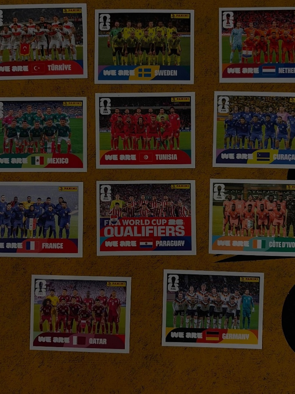 New Bundle of Authentic 13 Fifa Panini World Cup 2026 Stickers No Duplicates